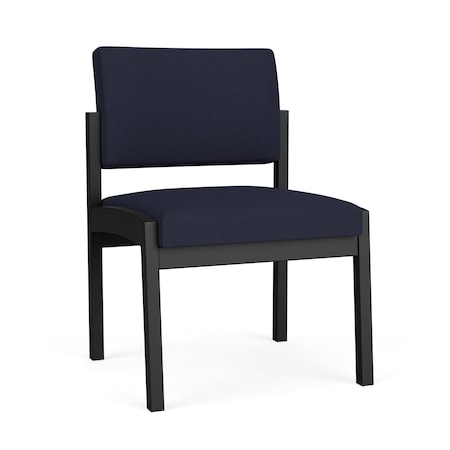 Lesro Lenox Steel Armless Guest Chair, Navy/Midnight Seat, Navy/Midnight Back, 22.5 W 24.5 L 32 H LS1102
